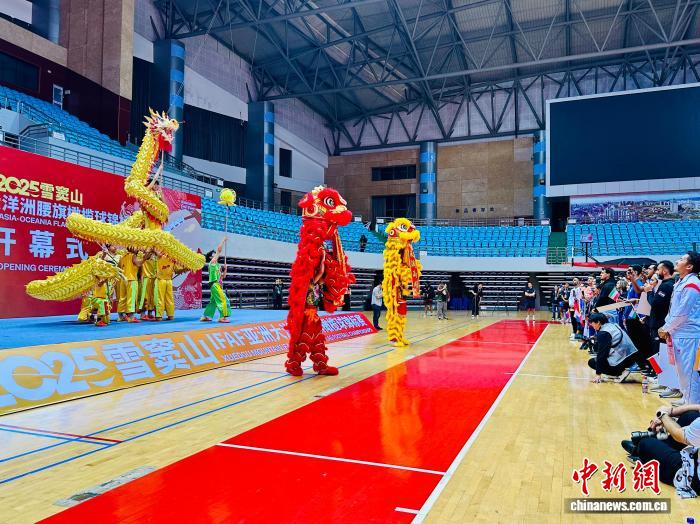 浙江奉化开幕的2025雪窦山IFAF亚洲大洋洲腰旗橄榄